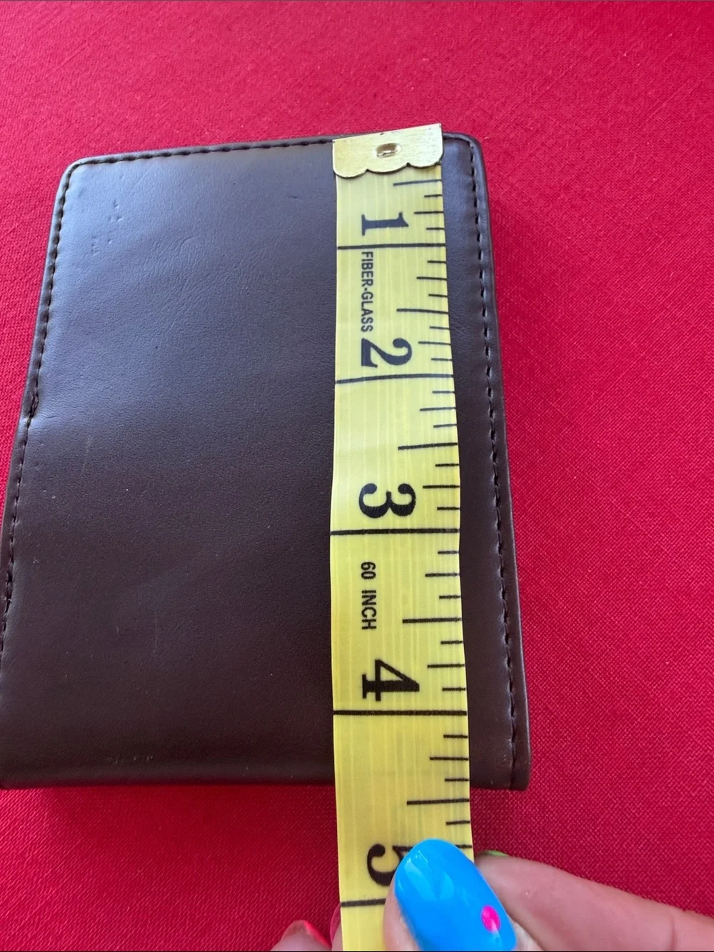 Brown Leather Card Wallet with Money Clip